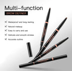 Waterproof Triangular Tip Eyebrow Pencil with Grooming Brush