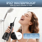 Portable Rechargeable Water Flosser for Oral Hygiene and Teeth Cleaning