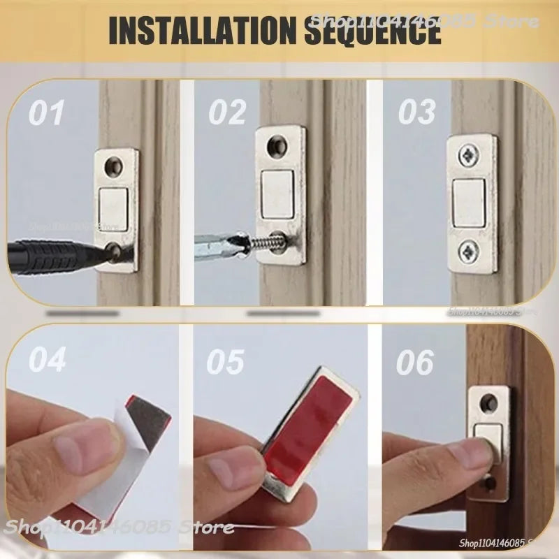 Ultra-Thin Magnetic Cabinet Door Catch Latch - 6
