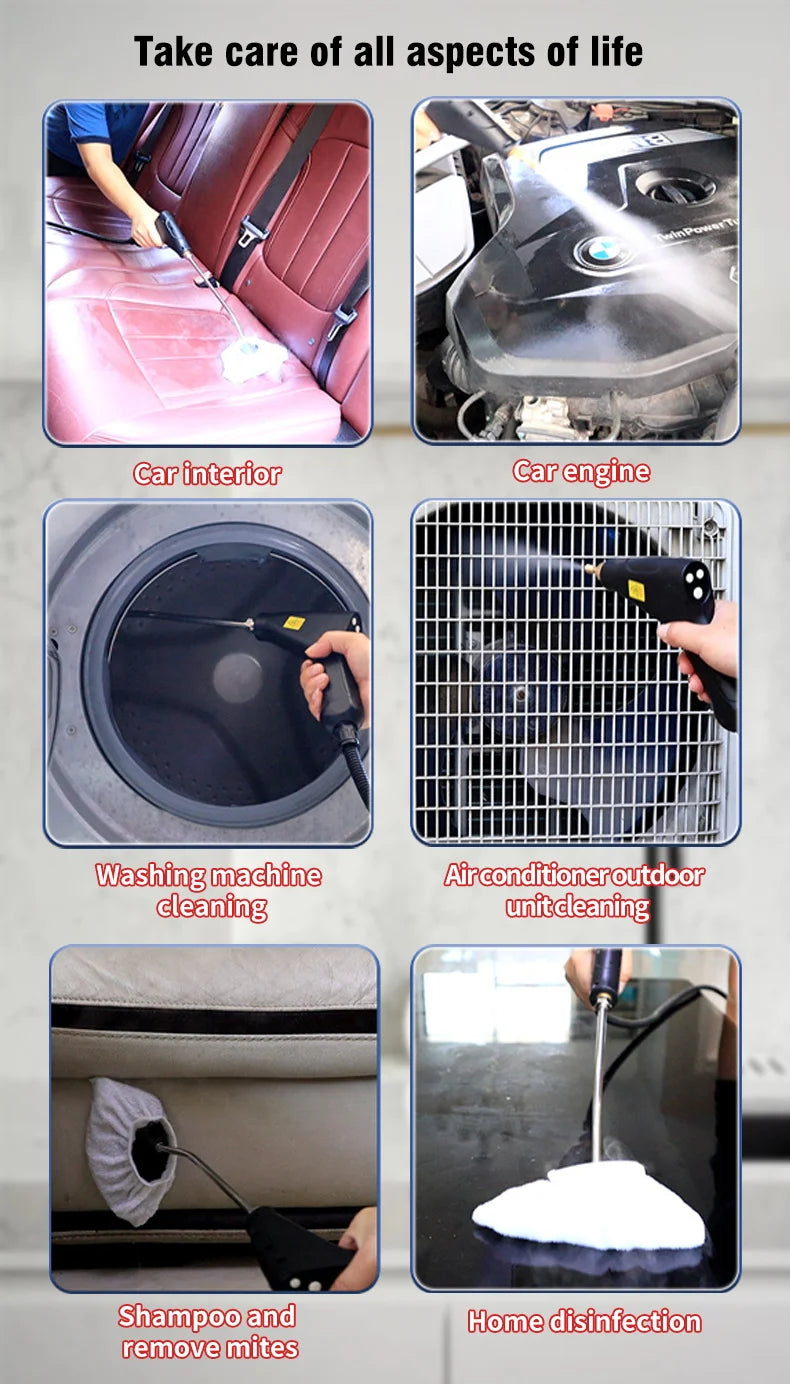 High-Pressure Handheld Steam Cleaner for Deep Home Cleaning - 11