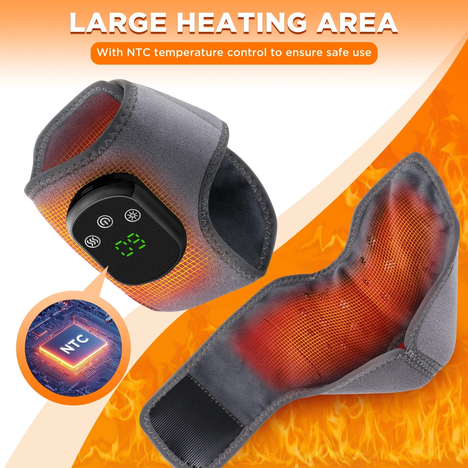 Heated Vibrating Ankle Support Wrap - 4