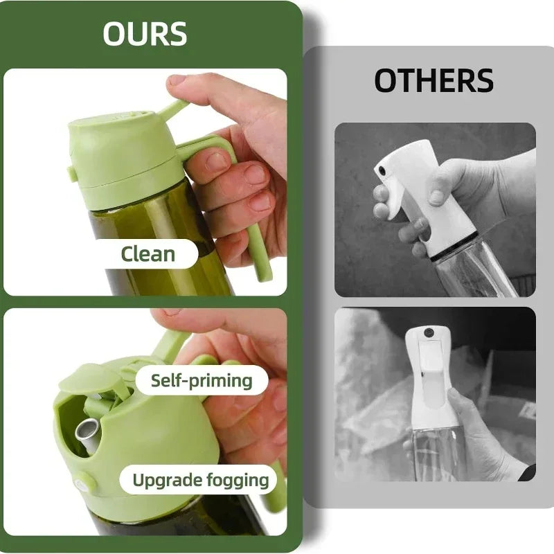 2-in-1 Dual Action Oil Spray and Pour Dispenser for Cooking - 10