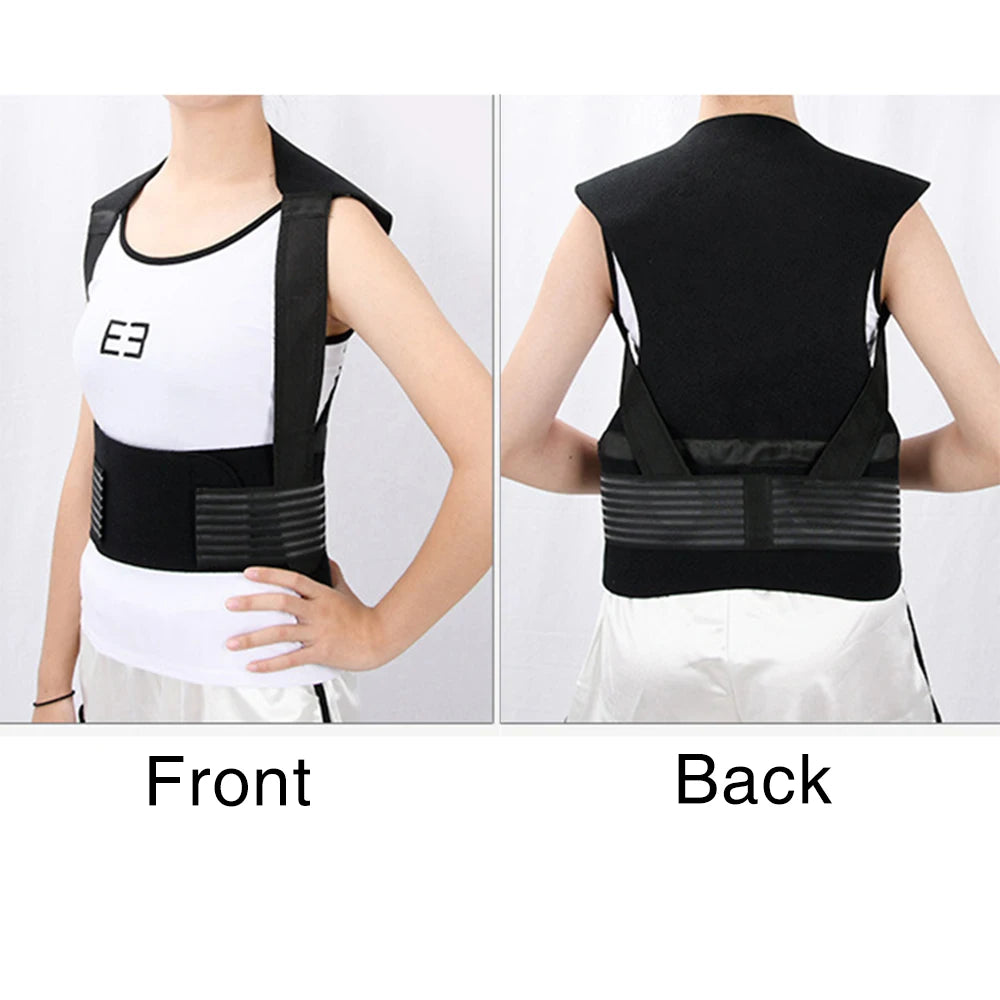 Self-Heating Tourmaline Magnetic Back and Shoulder Support Brace - 16