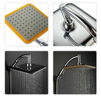 8-Inch Square Rainfall Shower Head with Extension Arm