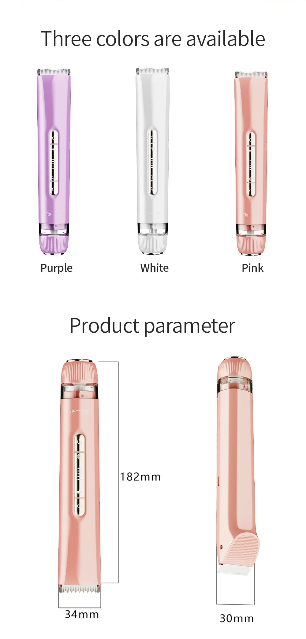 2-in-1 Waterproof Electric Bikini and Body Hair Trimmer for Women - 13