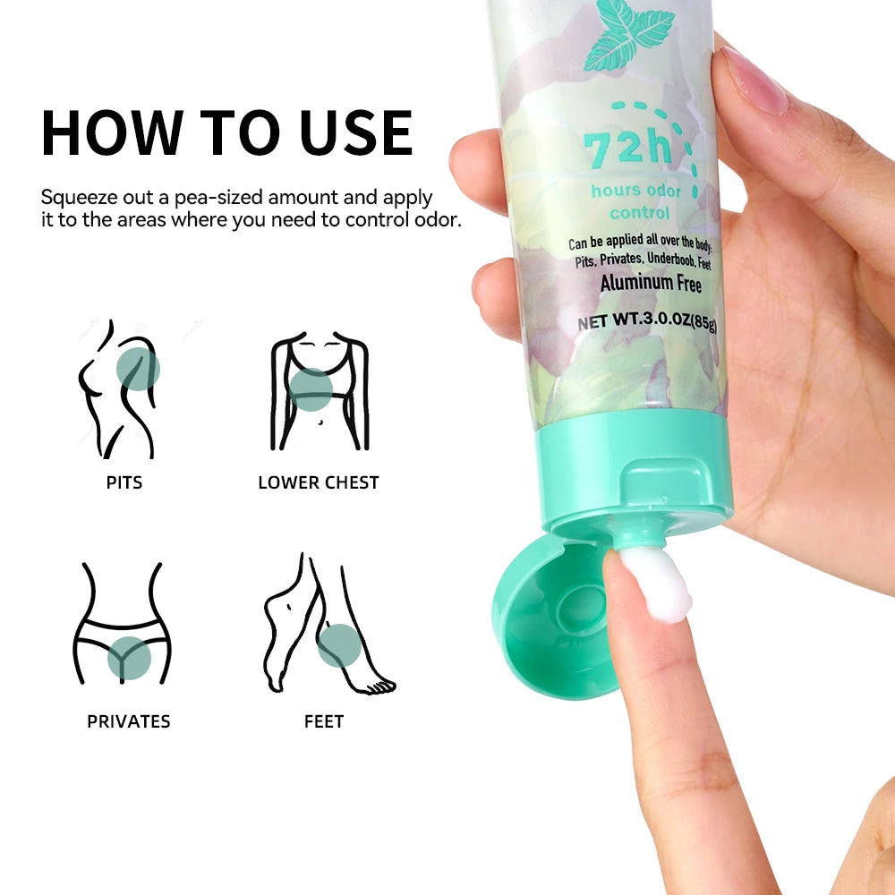Long-Lasting Invisible Full Body Deodorant Cream