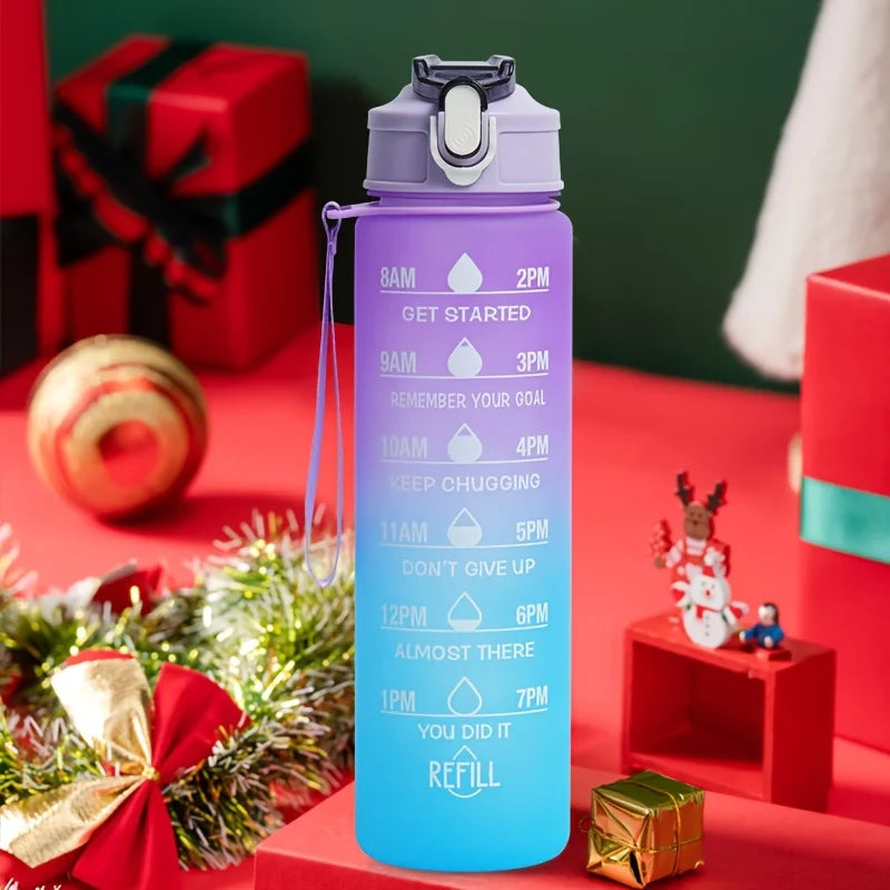 Motivational Leakproof Water Bottle with Time Marker - 23