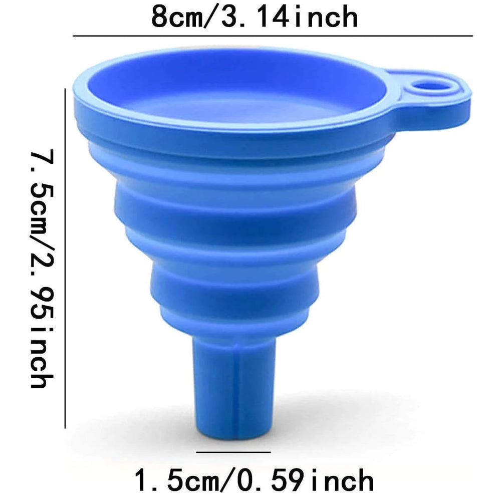 Collapsible Silicone Funnel for Car Oil and Fluid Changes - 15