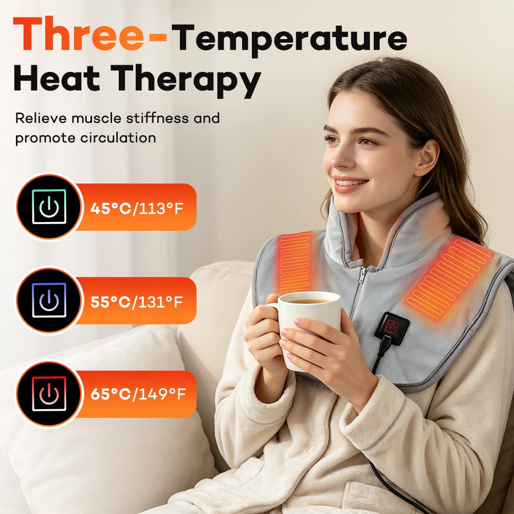 USB Heated Shoulder and Neck Warmer Wrap