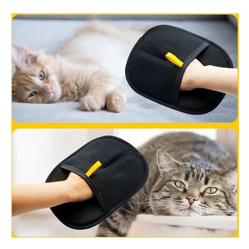 Electrostatic Pet Hair Removal Grooming Gloves