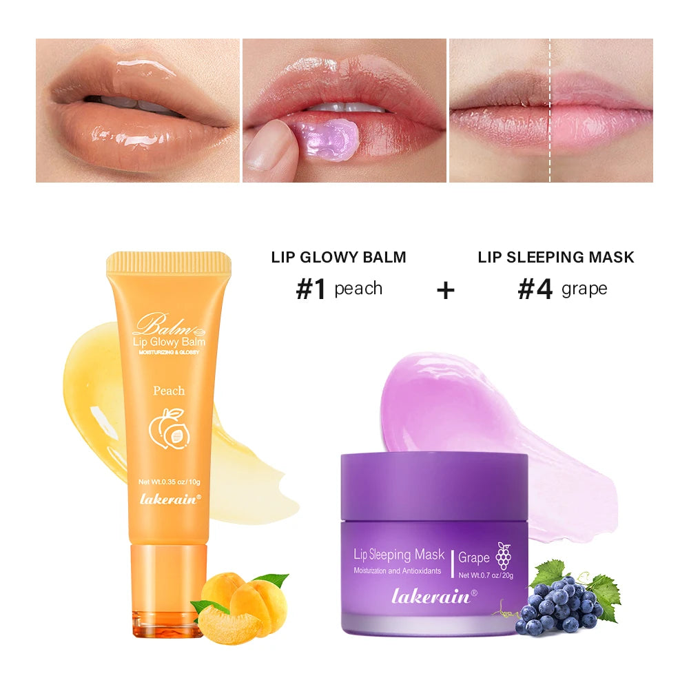 Moisturizing Lip Balm and Sleeping Mask Care Set - 39
