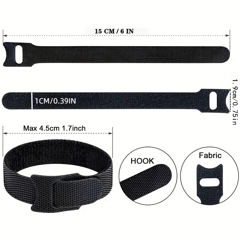 50PCS Reusable Cable Management Ties for Home and Office - 13