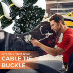 Heavy Duty Nylon Universal Cable Tie Buckle Set