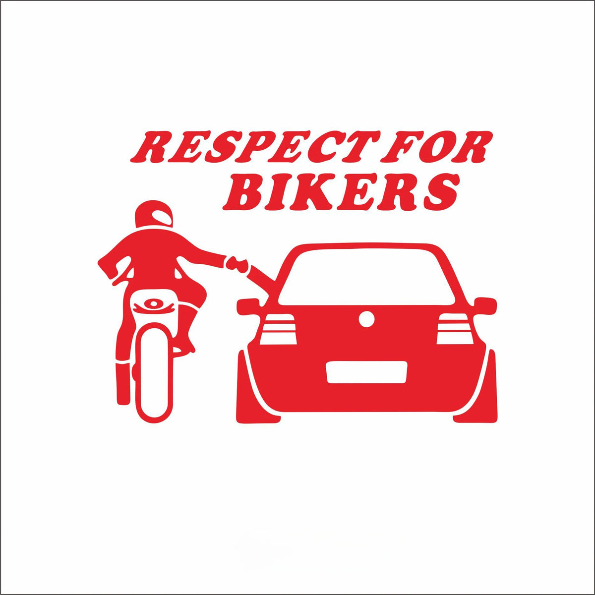 Respect for Bikers Car Window Decal