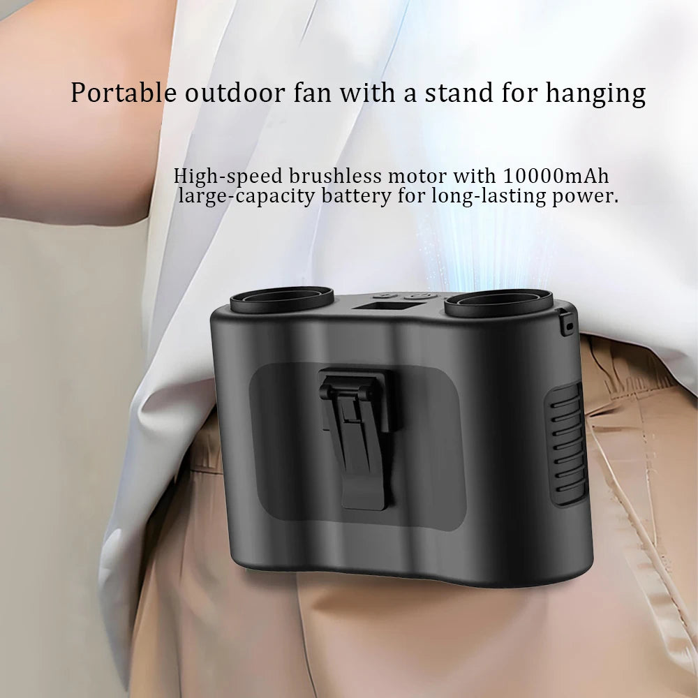 Portable Rechargeable Camping Fan with Night Light and Power Bank