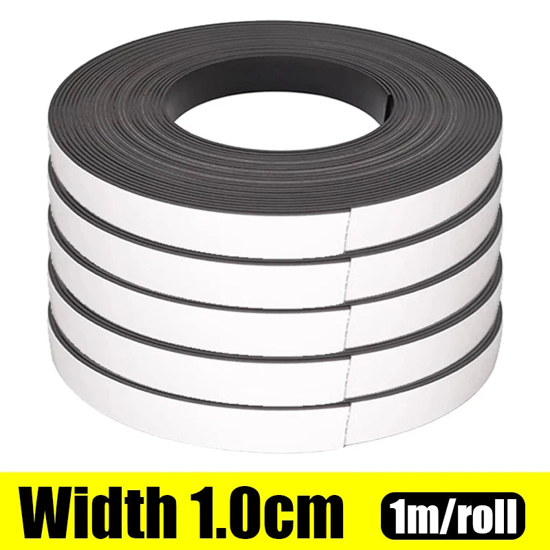 Self-Adhesive Cuttable Magnetic Strip for DIY Home Organization