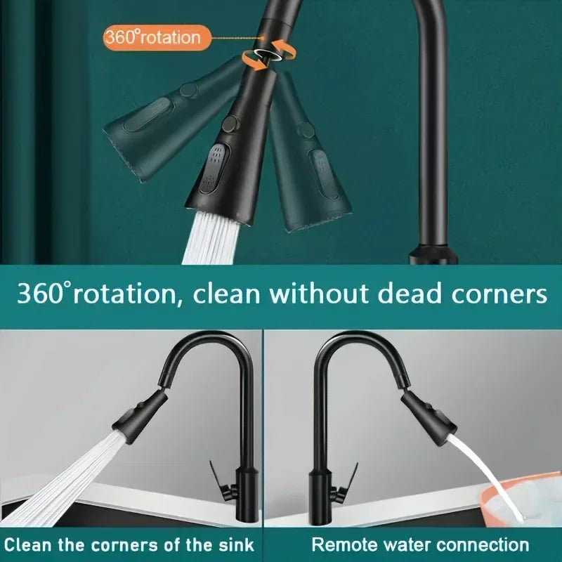 3-Mode Adjustable Kitchen Faucet Sprayer Head - 6