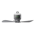 Portable Rechargeable Ceiling Fan with LED Light for Camping