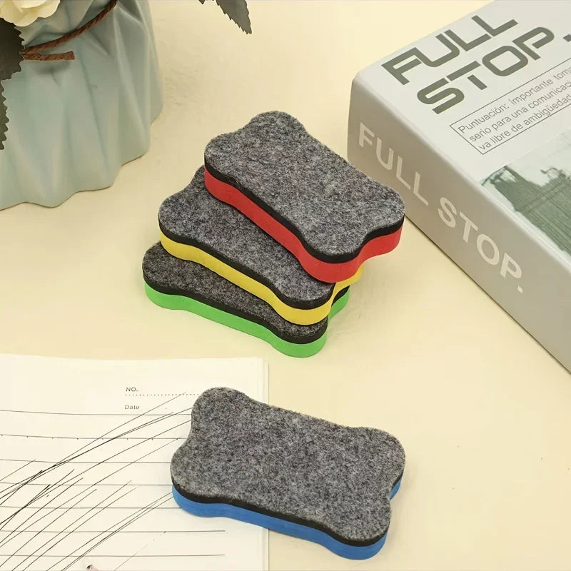 Magnetic Bone-Shaped Whiteboard Erasers for School and Office