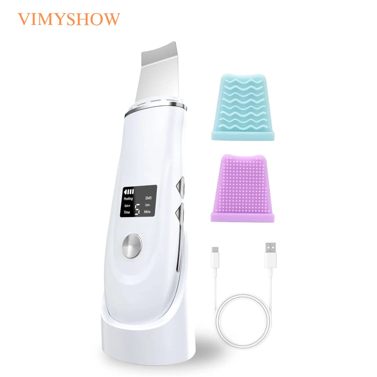4-in-1 Ultrasonic Facial Skin Scrubber and Pore Cleaner