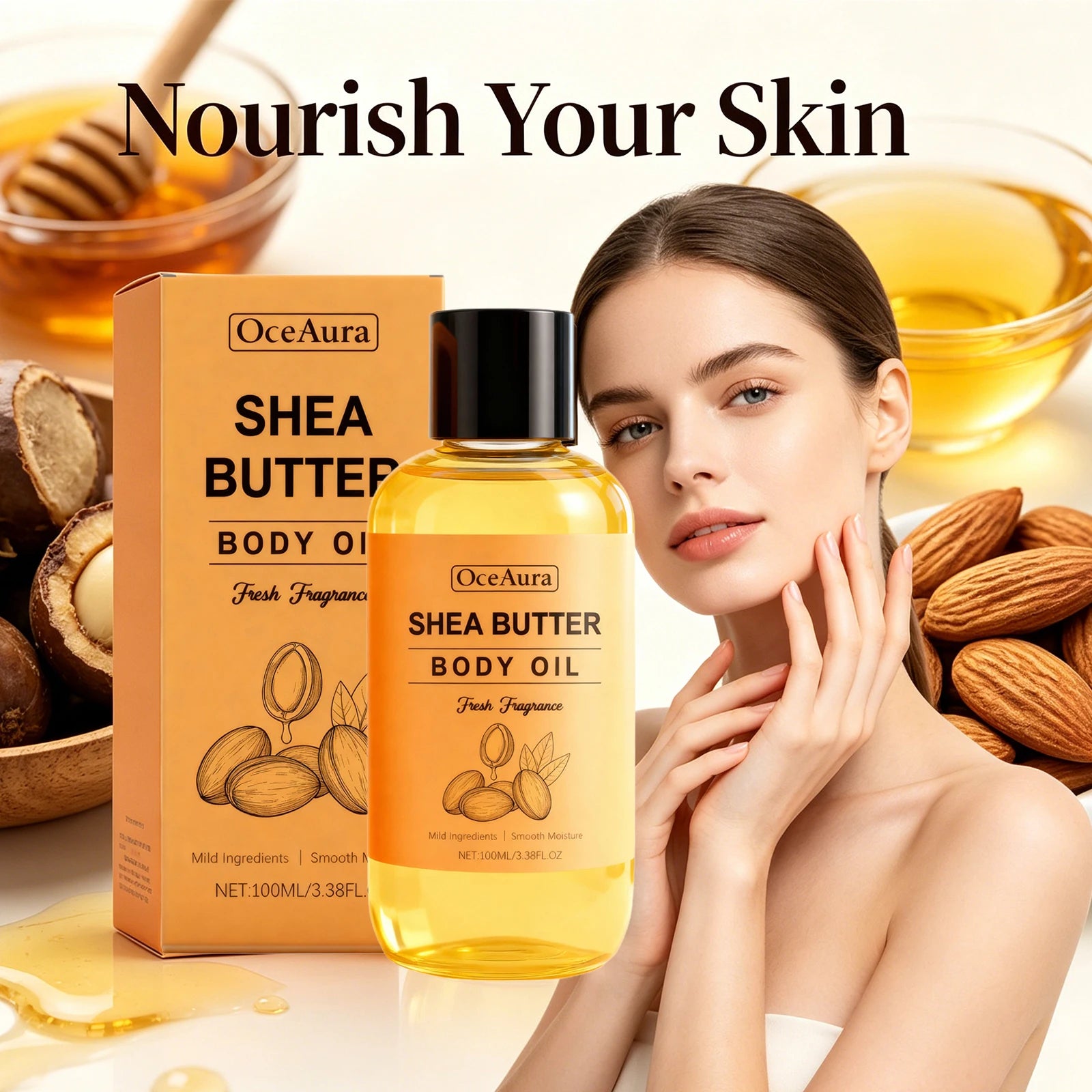 Nourishing Shea Butter Body Oil for Dry Skin Hydration - 4