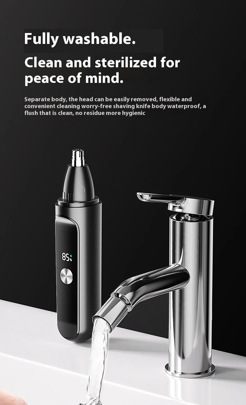 Rechargeable Electric Nose and Ear Hair Trimmer