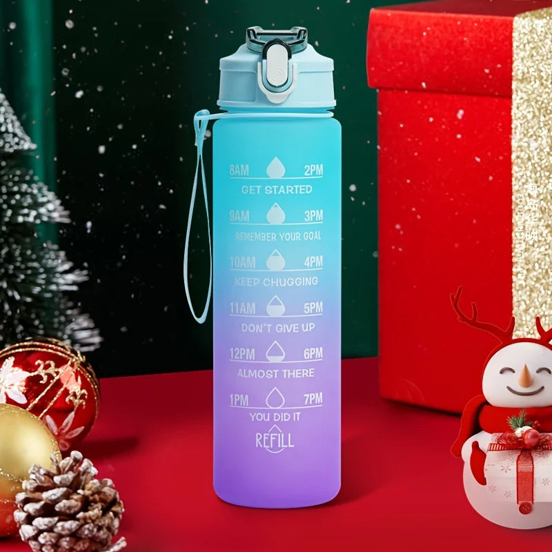 Motivational Leakproof Water Bottle with Time Marker
