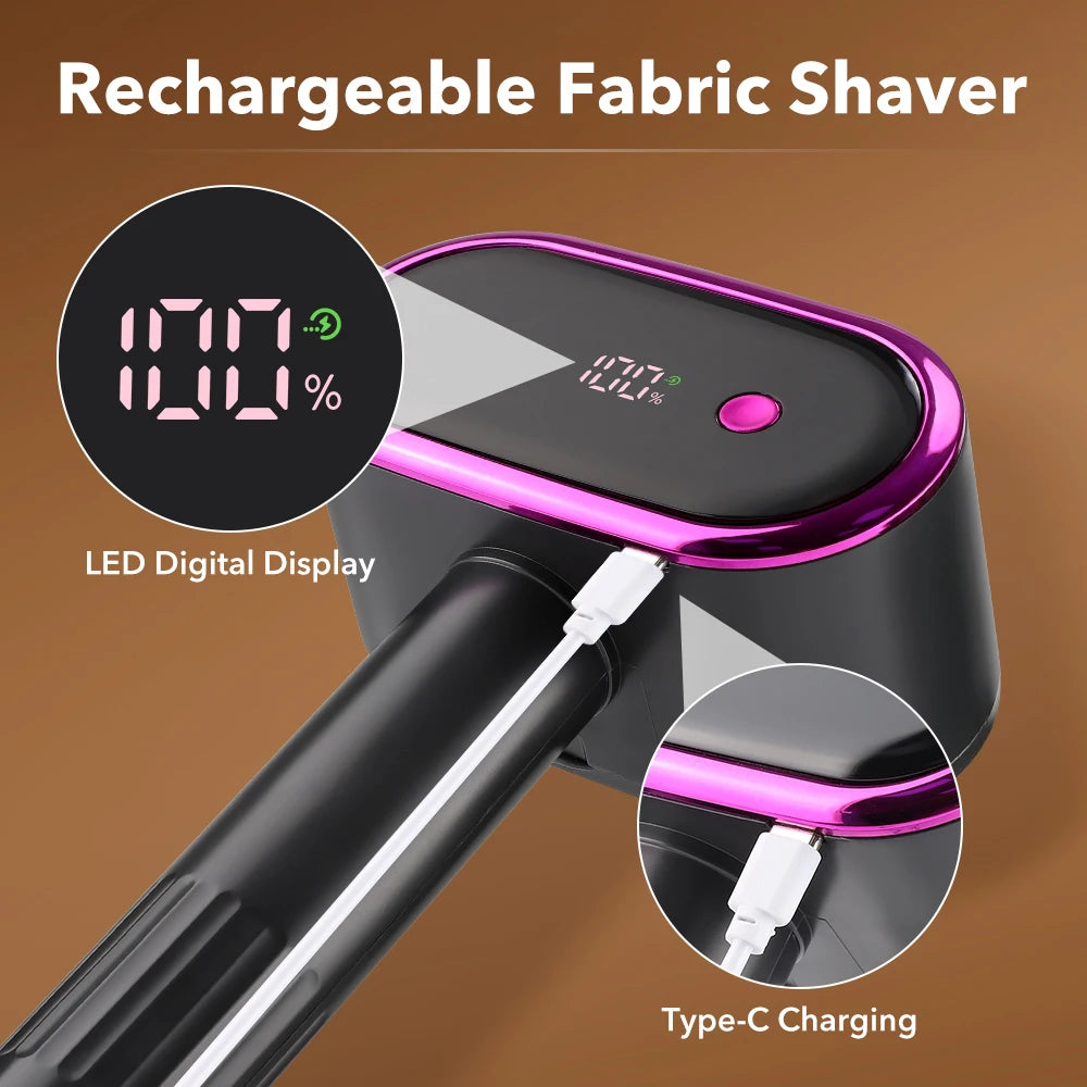 Rechargeable Electric Fabric Shaver with 5-Speed LED Display - 13