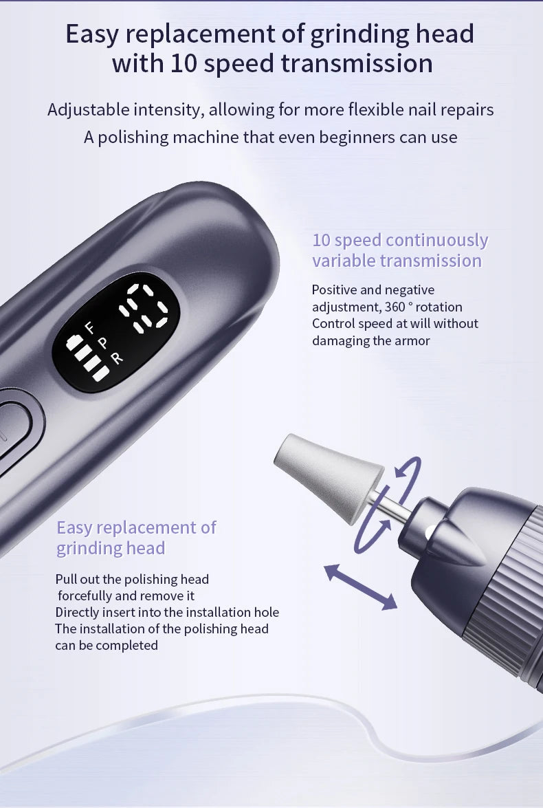 Electric Cordless Manicure and Pedicure Nail Drill Kit