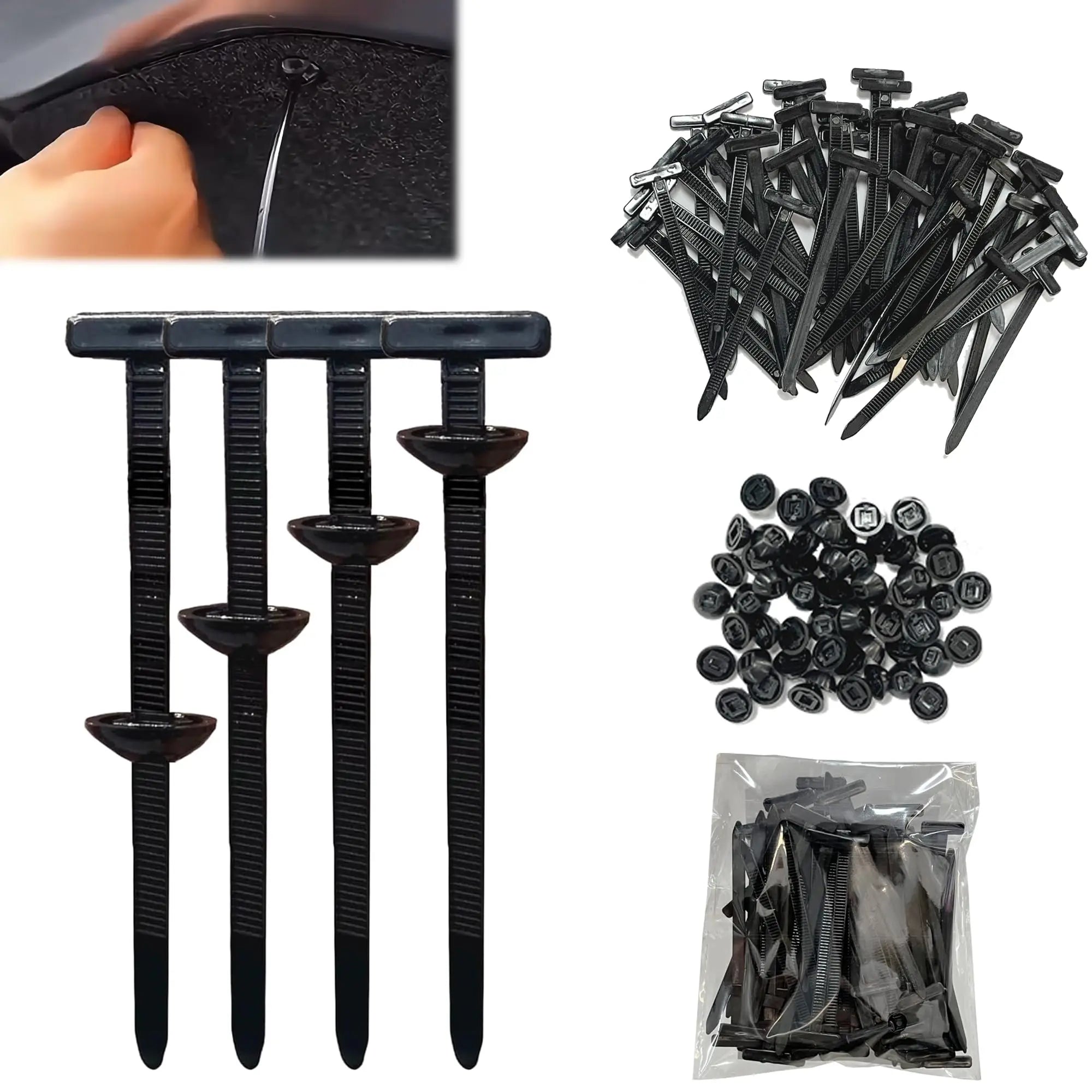 Self-Locking Nylon Cable Tie Fasteners for Automotive Wiring - 1