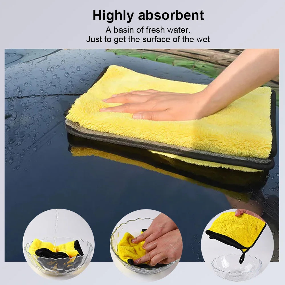 Ultra-Absorbent Microfiber Cleaning Towels for Home and Car