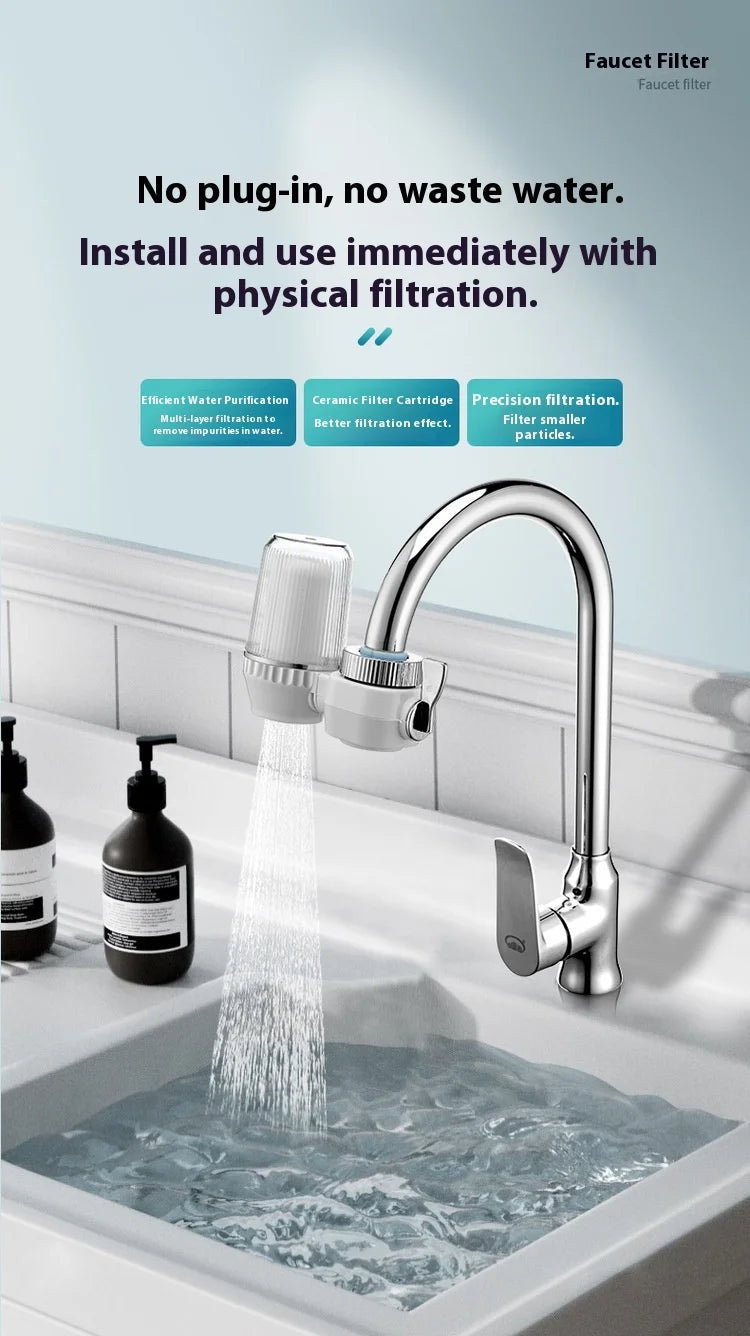 Universal Faucet Mounted Kitchen Water Purifier Filter