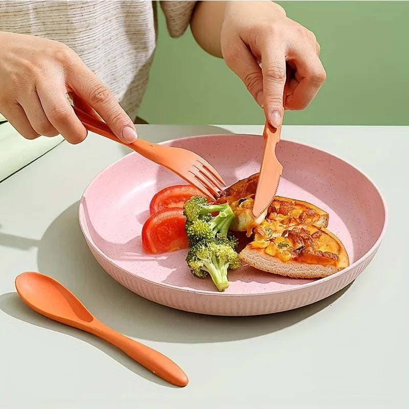 3-in-1 Portable Reusable Travel Cutlery Set with Case