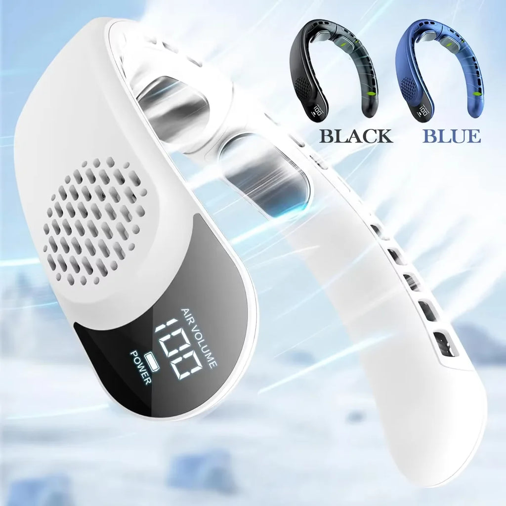 Foldable Bladeless Portable Neck Fan for Travel and Outdoor Cooling