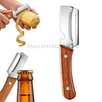 3-in-1 Multifunction Vegetable Peeler with Wood Handle