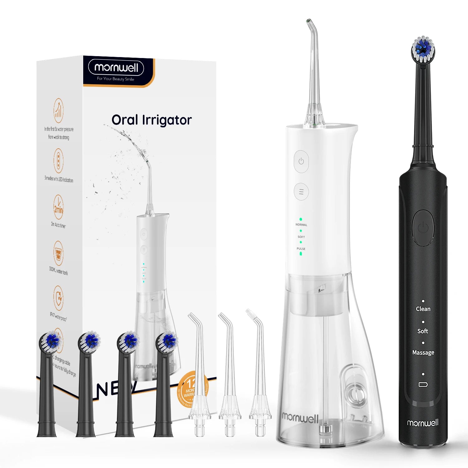 2-in-1 Portable Water Flosser and Electric Toothbrush Kit - 20