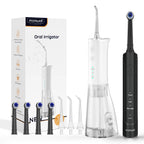 2-in-1 Portable Water Flosser and Electric Toothbrush Kit