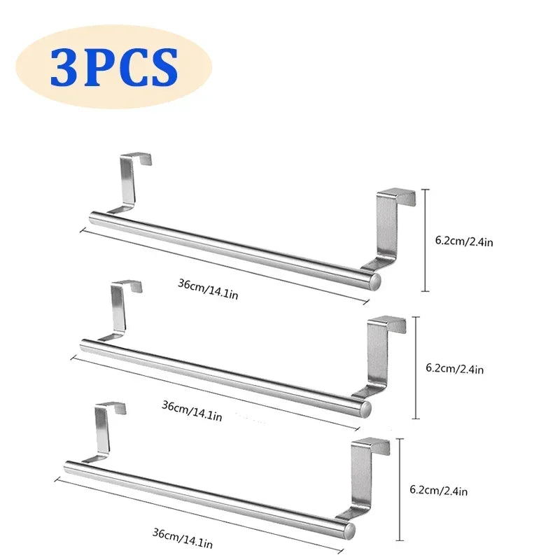 Stainless Steel Over-Cabinet Door Towel Rack - 29