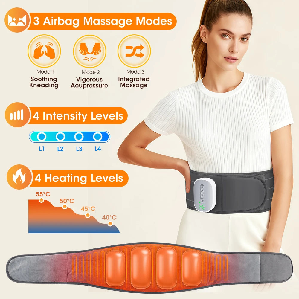 Heated Air Compression Back Massager Belt - 2