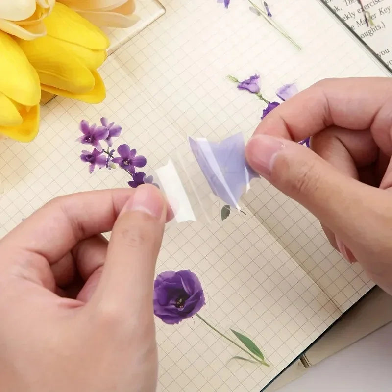 40-Piece Floral Sticker Set for Scrapbooking and Journaling - 10