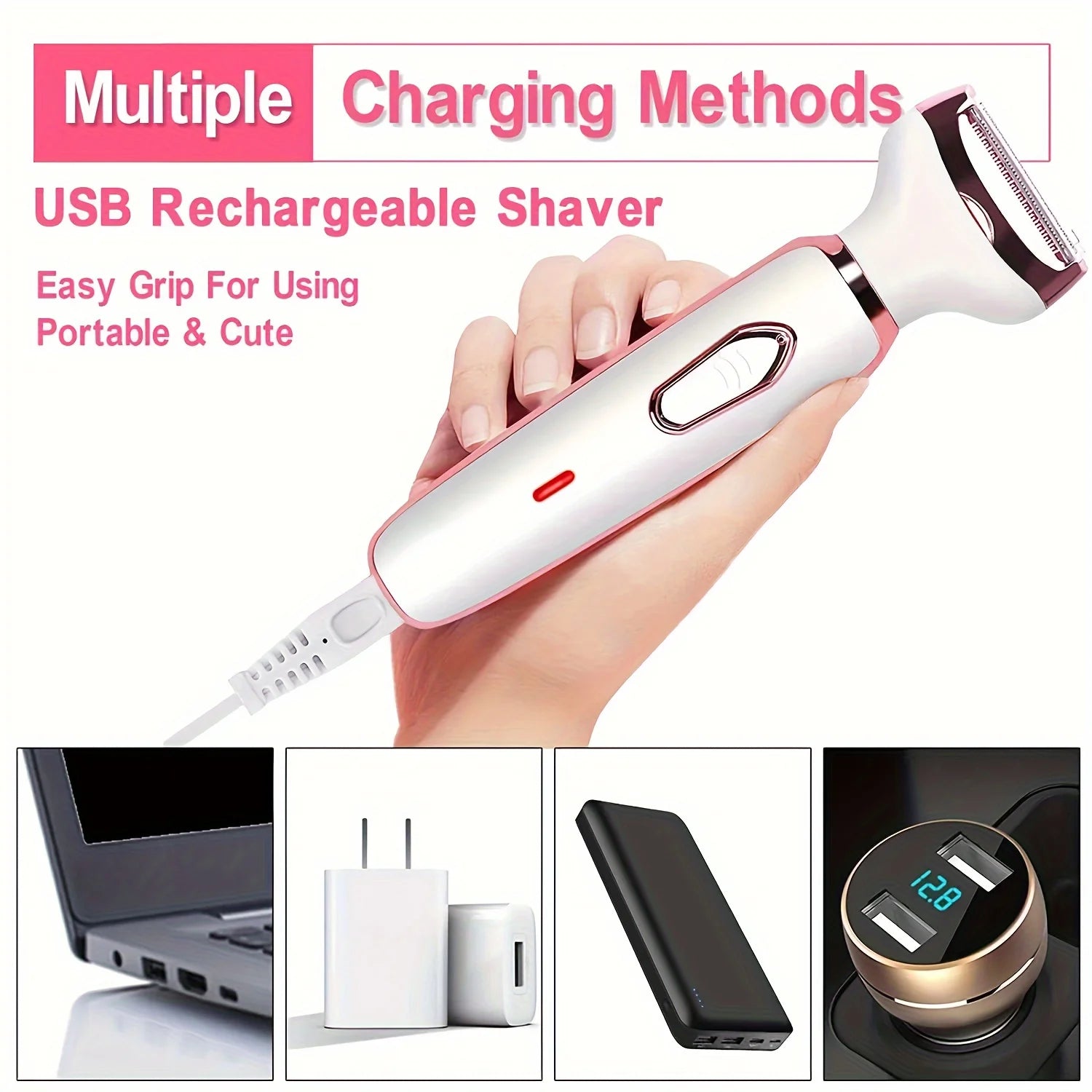 4-in-1 Electric Hair Removal Shaver for Face and Body
