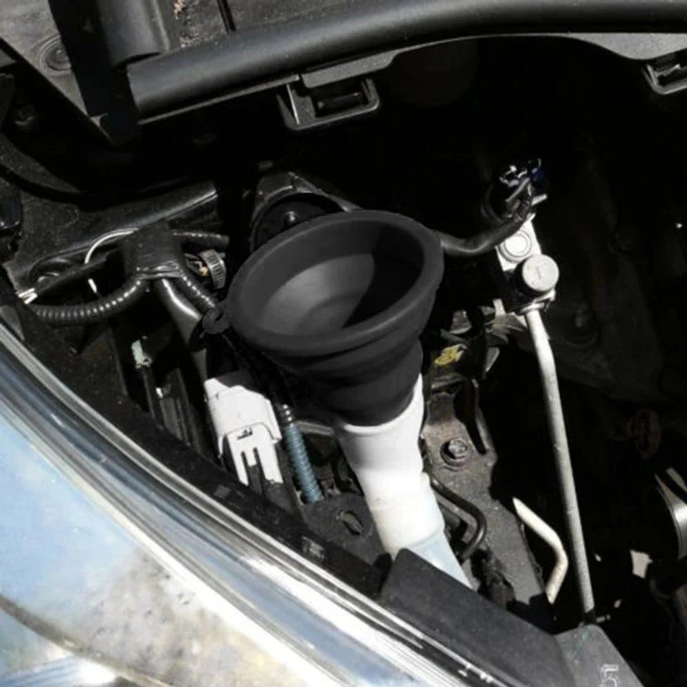 Collapsible Silicone Funnel for Car Oil and Fluid Changes - 3
