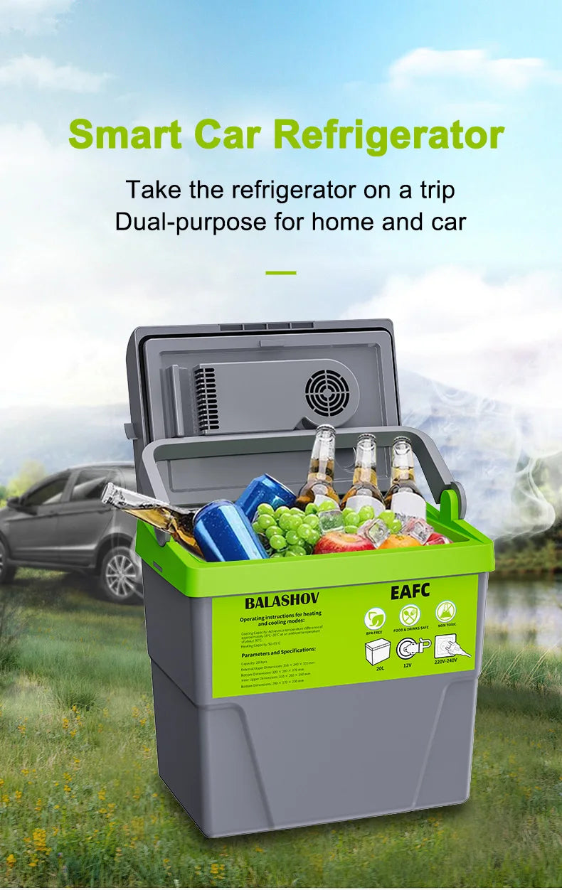Portable 20L Electric Cooling and Heating Fridge for Travel - 7