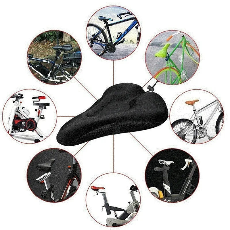 Comfortable Gel Padded Bicycle Saddle Seat Cover - 4