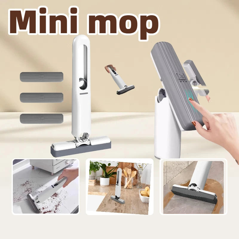 Portable Self-Squeezing Mini Cleaning Mop
