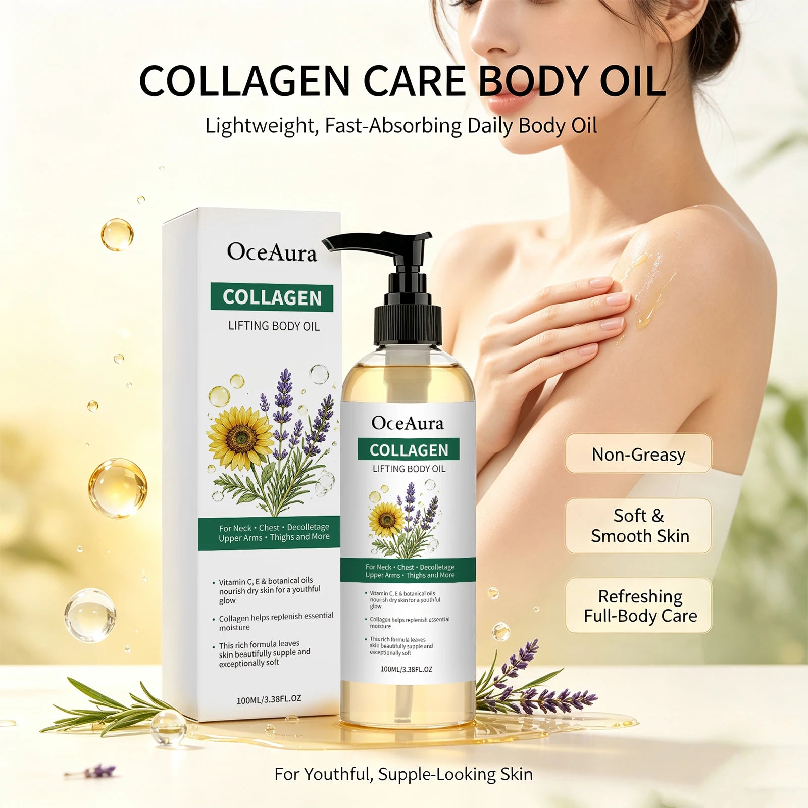 Collagen Nourishing Body Oil for Smooth Skin - 4