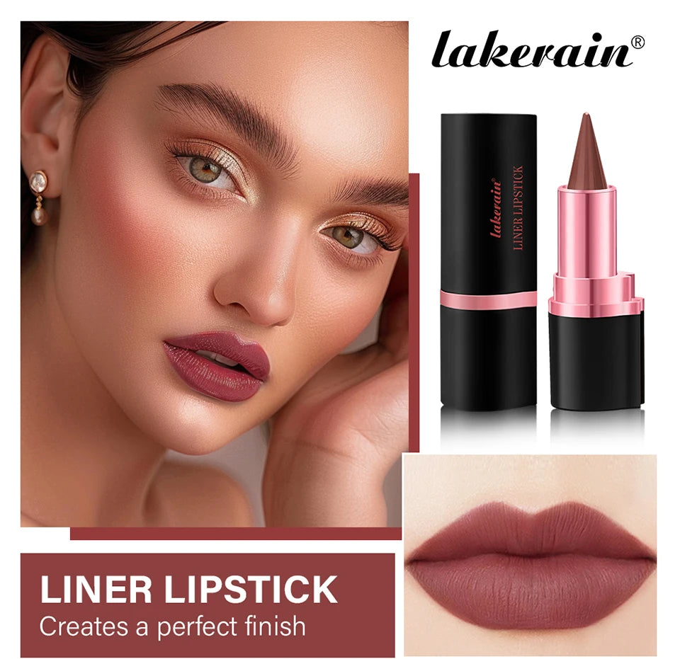 2-in-1 Waterproof Matte Lip Liner and Lipstick Crayon