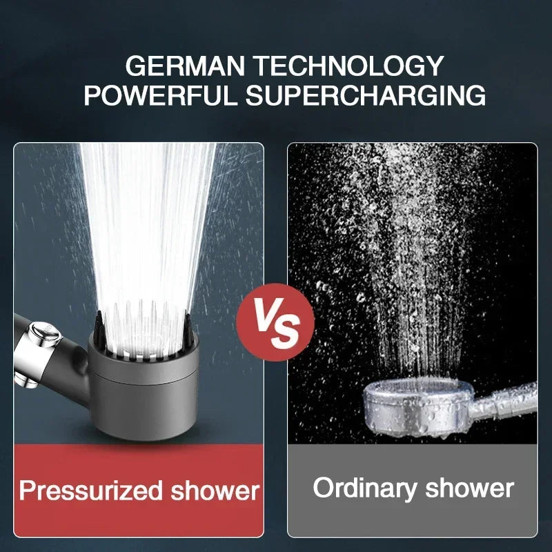 High-Pressure Adjustable Massage Shower Head with Filter