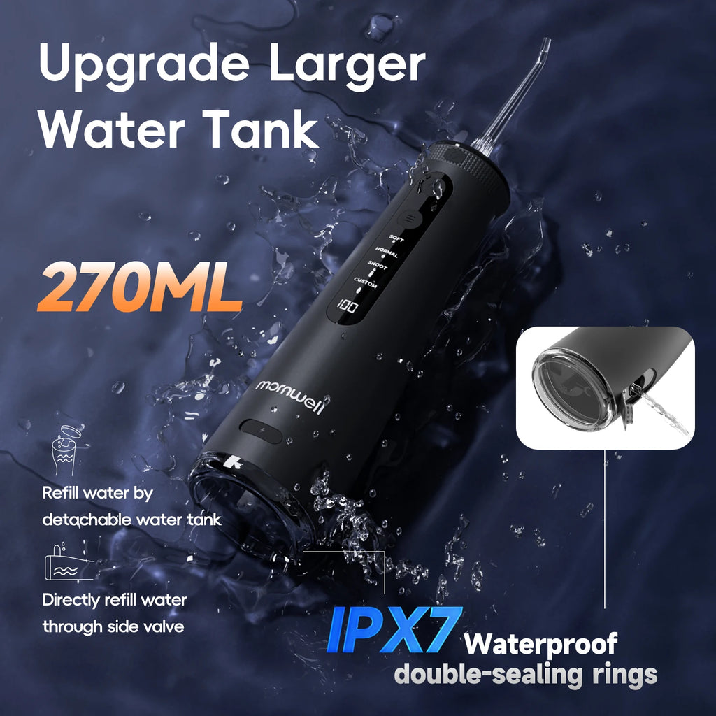 Portable Cordless Water Flosser for Teeth Cleaning
