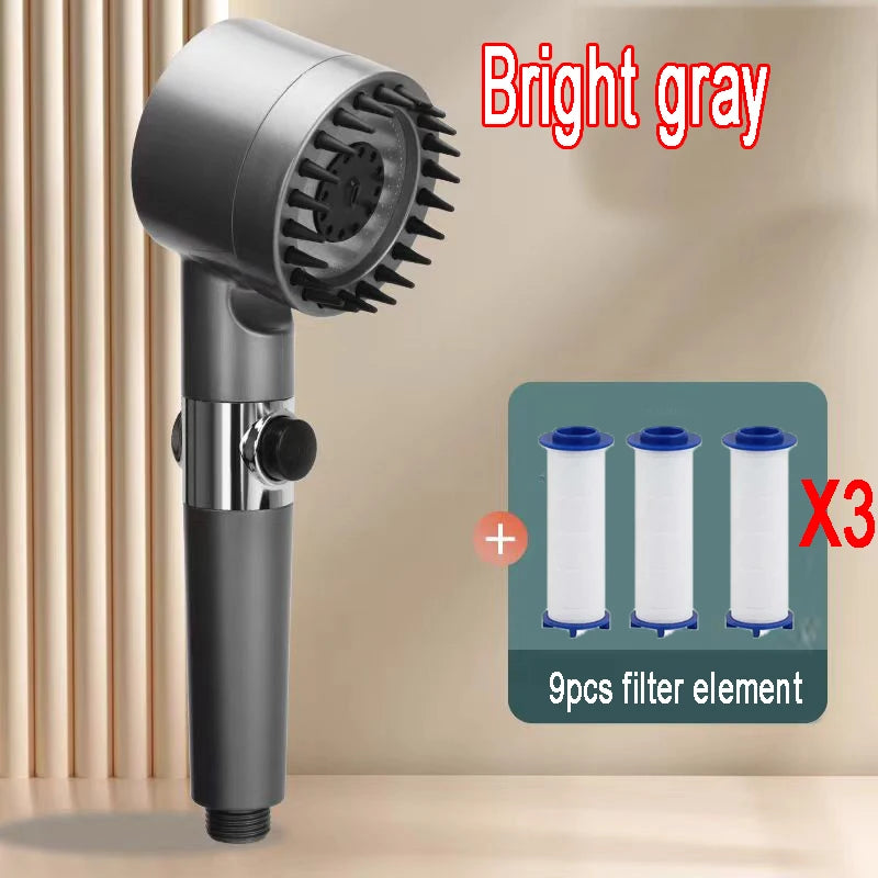 4-Mode High-Pressure Handheld Filtered Shower Head